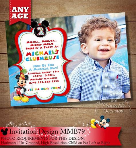 Mickey Mouse Clubhouse Birthday Invitation Printable - vrogue.co
