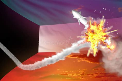 Kuwait Intercepted Supersonic Missile, Modern Antirocket Destroys Enemy Missile Concept ...