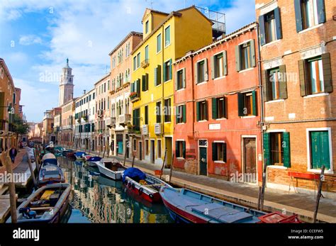 Colourful Buildings, Venice, Italy Stock Photo - Alamy