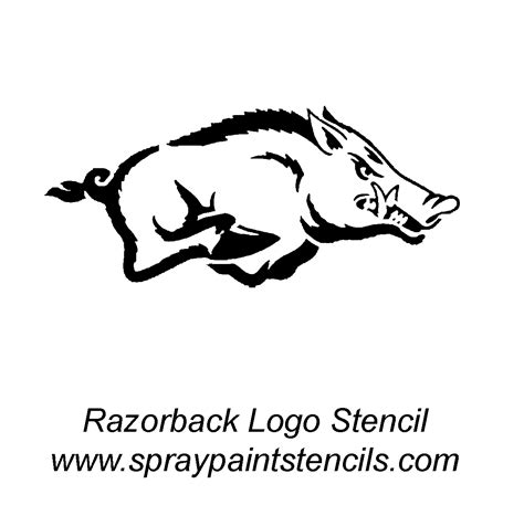 Razorback Logo Paint Stencil | Razorbacks | Pinterest