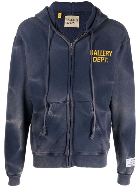 GALLERY DEPT. Sunfaded zip-up hoodie blue | MODES