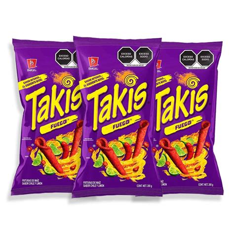 Takis Fuego Mexican Chips BARCEL 3 BAGS 70G EACH - Etsy