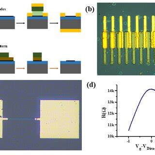 (a) Fabrication process of graphene transistor. (b) High alignment ...