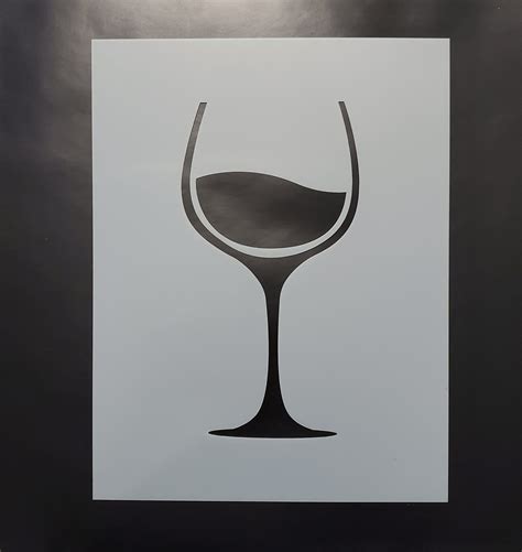 Wine Glass, Reusable Mylar Stencil, Wall Painting, Craft, DIY, Farmhouse, Wood, Fabric, Home ...