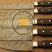 Handmade Damascus Steel Chef Knife Set 5 With Black and Brown Micarta ...