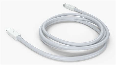 Apple Thunderbolt Cable White 3D Model $19 - .3ds .blend .c4d .fbx .max .ma .lxo .obj - Free3D