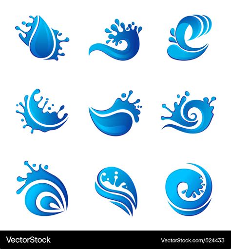 Water symbol Royalty Free Vector Image - VectorStock