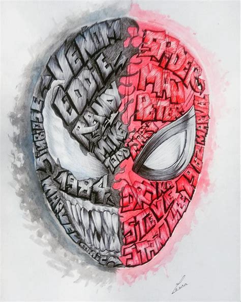 Drawing with Lyric - Venom vs Spider Man Drawing by Wellerson Cesar - Pixels