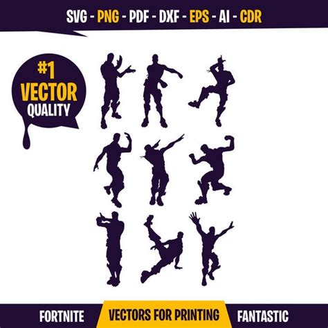 Fortnite Emotes 2 Svg Eps Png Fortnite Clipart Emotes Etsy | Images and ...