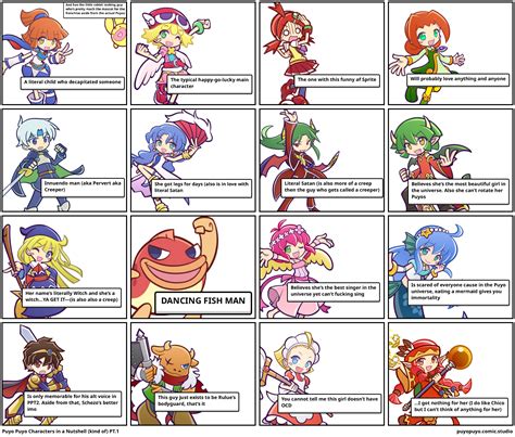 Puyo Puyo Characters in a Nutshell (kind of) PT.1 - Comic Studio