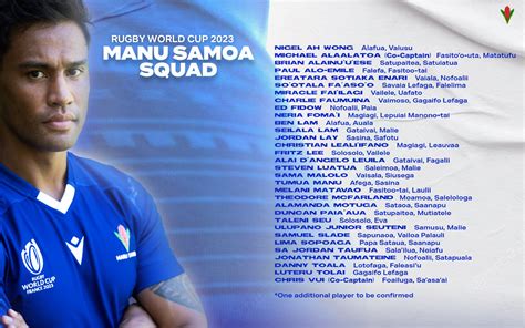 All Blacks Trio Headline Samoas Official Rugby World Cup Squad