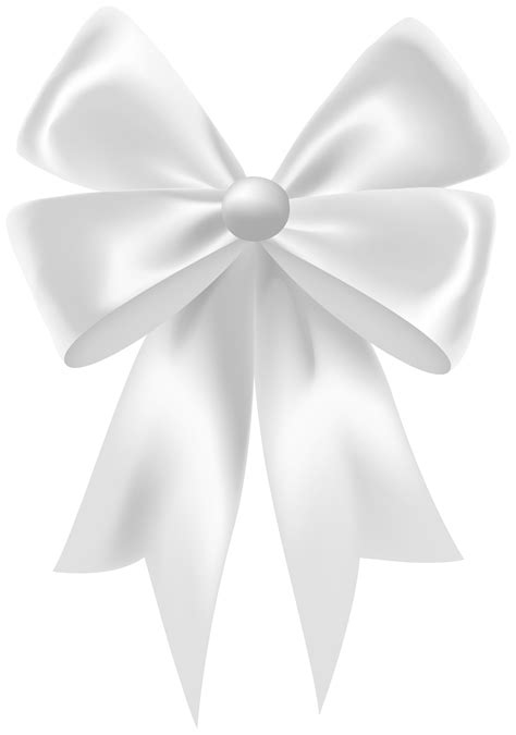 White Satin Bow Clip Art Image | Gallery Yopriceville - High-Quality ...