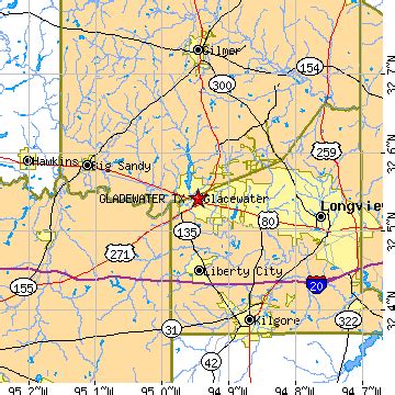 Gladewater, Texas (TX) ~ population data, races, housing & economy