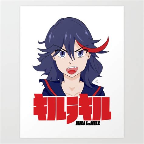 Ryuko Matoi Kill la Kill fanart Art Print by robepate | Society6