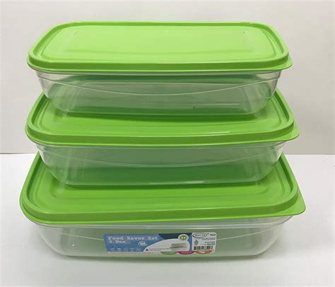 Amazon.com: All For You Plastic Food Storage Container Set with lids BPA free Clear Made in ...