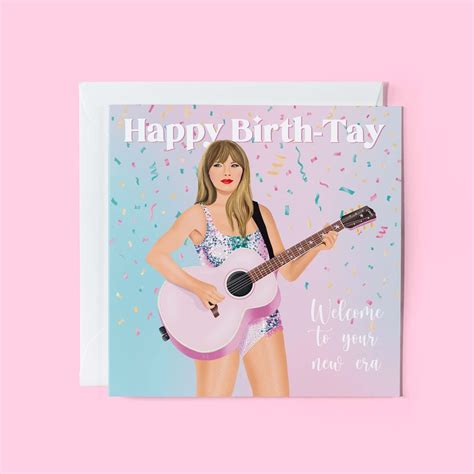 Happy Birth-tay / Taylor Swift Inspired Birthday Card / Birthday Gift ...