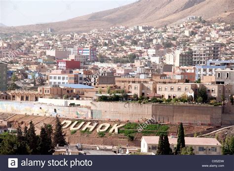 A view of the Kurdish city of Duhok in Northern Iraq. Stock Photo in ...