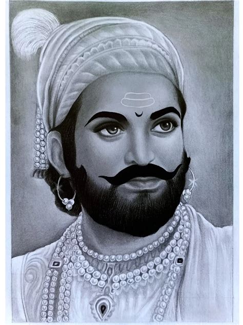 Portrait of Shivaji Maharaj | Graphite Pencil Medium | By Sunil Kumar ...