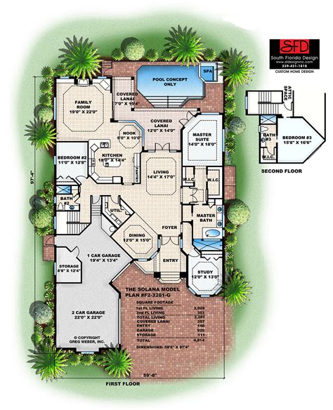 South Florida Design Mediterranean Open Floor Plan Home Design-South Florida Design