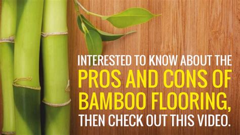 Bamboo Wood Flooring Pros And Cons – Flooring Tips