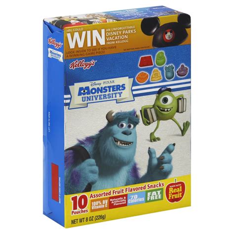 Kellogg's Disney Pixar Monsters University Assorted Fruit Flavored ...