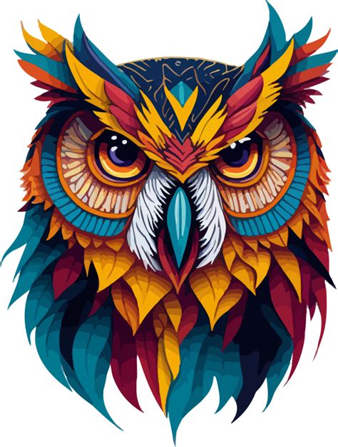 Colorful Owl Logo Character AI Generative 28839232 PNG