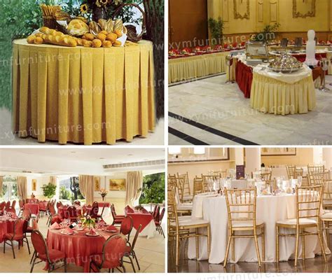 Elegant Style Ruffled Design Wedding Table Skirting For Round Square ...