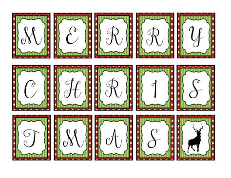 10 Festive Merry Christmas Banner Printables - Kitty Baby Love