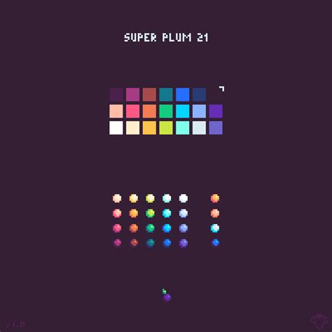 [OC] Super Plum 21 palette | Pixel art tutorial, Pixel art design, Pixel art