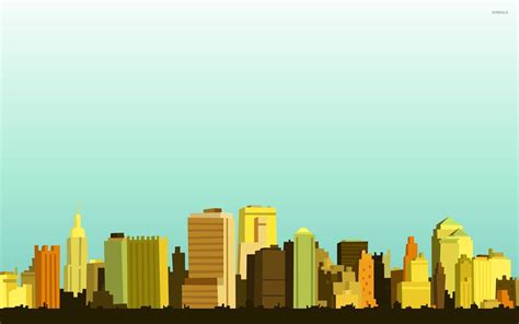 City skyline wallpaper - Vector wallpapers - #26532