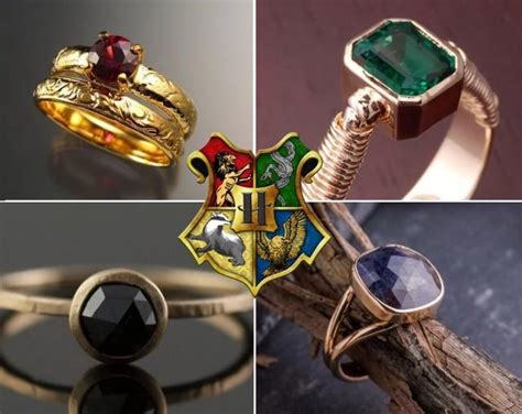 Rings Sorted! Harry Potter Wedding Rings For All Four Hogwarts Houses - Weddbook