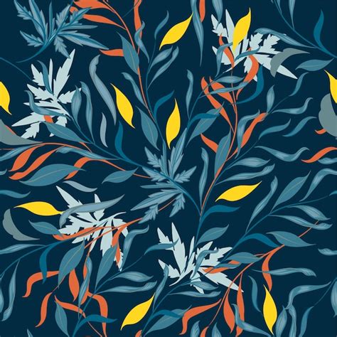 Premium Vector | Tropical vector floral pattern with leaves for design
