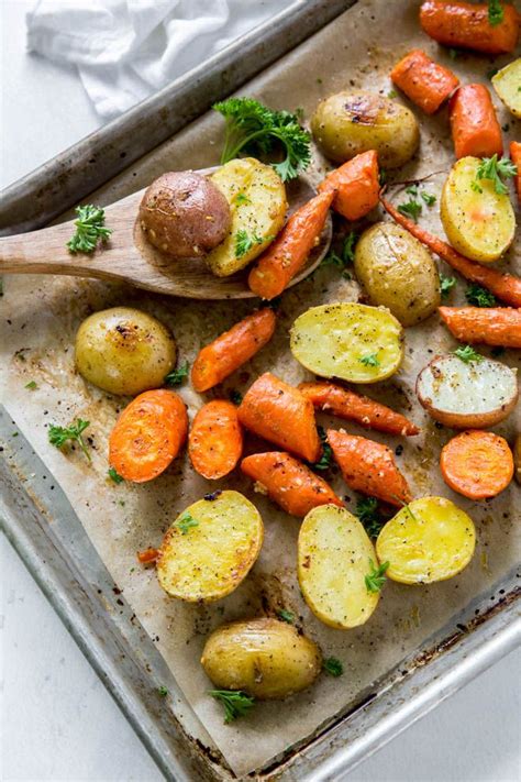 Roasted Potatoes and Carrots are a simple side dish with only a few ...