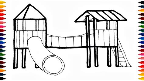 Playground Slide Drawing at PaintingValley.com | Explore collection of Playground Slide Drawing