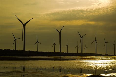 Wind turbine on sunset,sunset,wind turbines,renewable energy,wind power ...