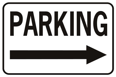 Parking Arrow Right Horizontal - World Famous Sign Co.