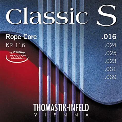 Thomastik KR116 Classic S Series Flatwound Light Guitar Strings ...