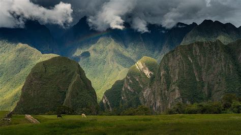 wallpaper machu picchu, andes, peru, mountains, sky, inca citadel HD ...