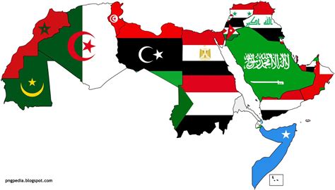 A map of the Arab World with flags png | Png Vectors, Photos | Free Download Pngpedia