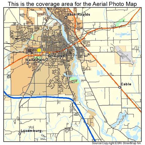 Aerial Photography Map of St Cloud, MN Minnesota