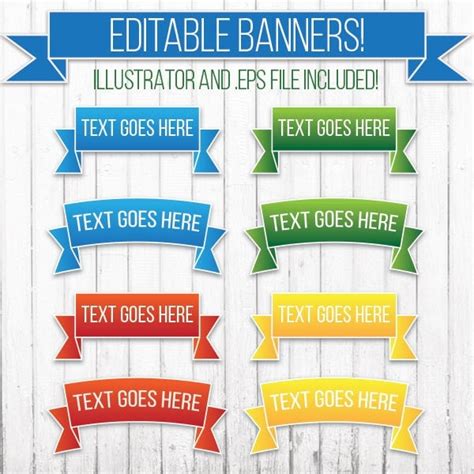 EDITABLE Vector Banners/Ribbons - Downloadable! from ProlificBanana on ...