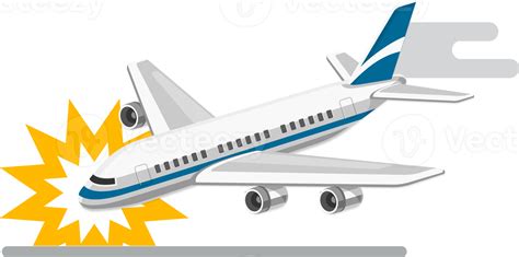 Plane crash flat color icon 18926130 PNG