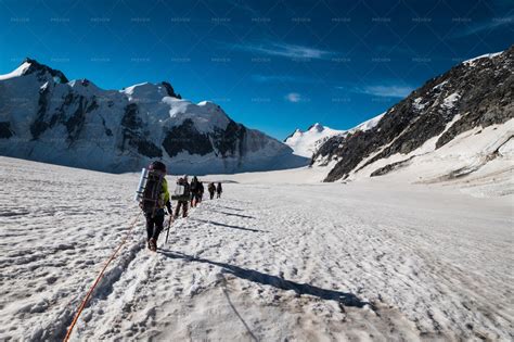 Snow Mountain Hikers - Stock Photos | Motion Array