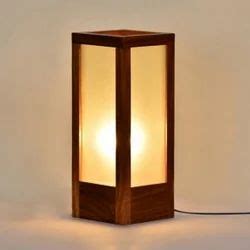 LED Handmade Exclusivelane 10 Inch Modern Frosted Glass Table Lamp In Sheesham Wood at Rs 963 in ...