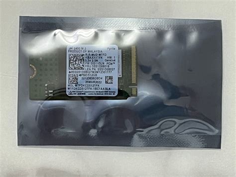 Micron 2450 M.2 2242 MTFDKCD512TFK 512GB PCIe Gen4x4 NVMe SSD Pyrite HP ...