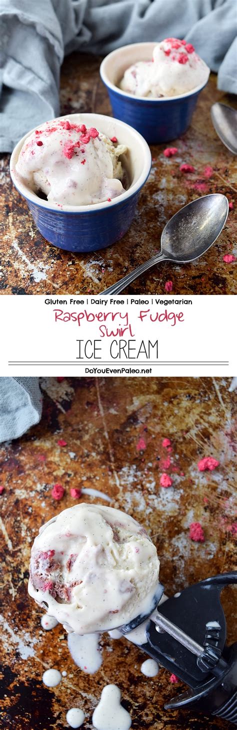 Raspberry Fudge Swirl Ice Cream | DoYouEvenPaleo.net