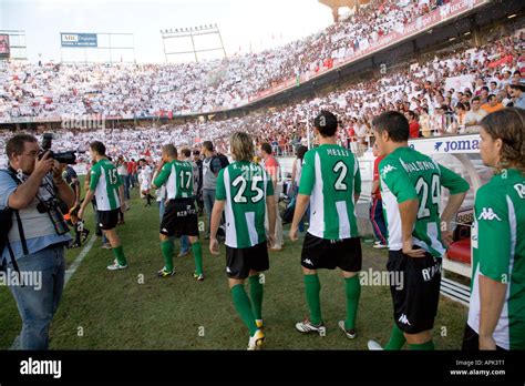 Real Betis Players Coming Out Stock Photo - Alamy