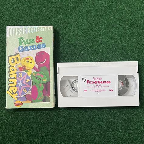 Barney - Barneys Fun and Games (VHS, 2000, Classic Collection) Purple ...