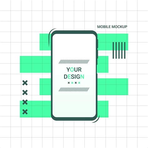 Premium Vector | Mobile mockup geometric style design template poster ...