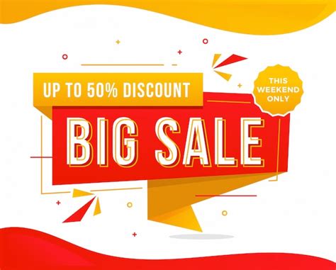 Premium Vector | Big sale discount banner template promotion